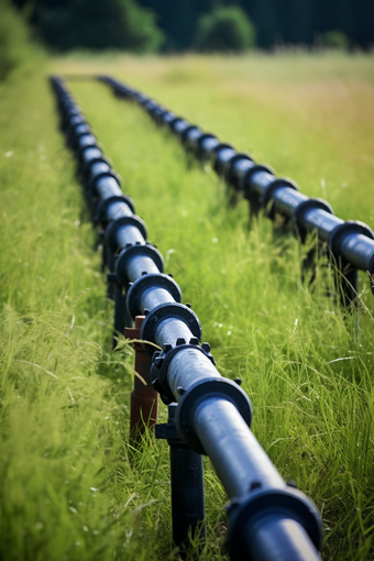 PE农田水利设施灌溉管摄影图