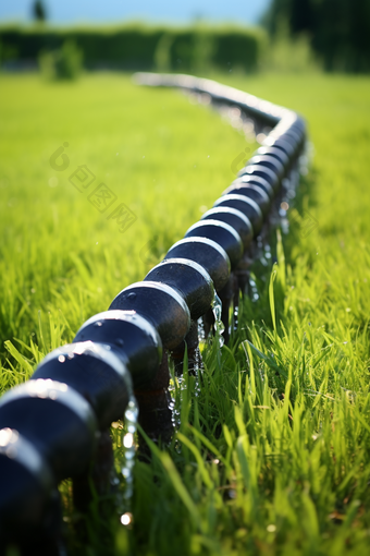 水利设施PE农田灌溉管摄影图