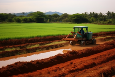 高标准农田农业环境生态农田工程耕地保护摄影图