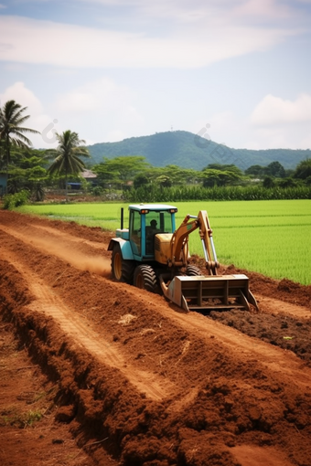 高标准农田农业环境生态工程乡村振兴耕地保护摄影图