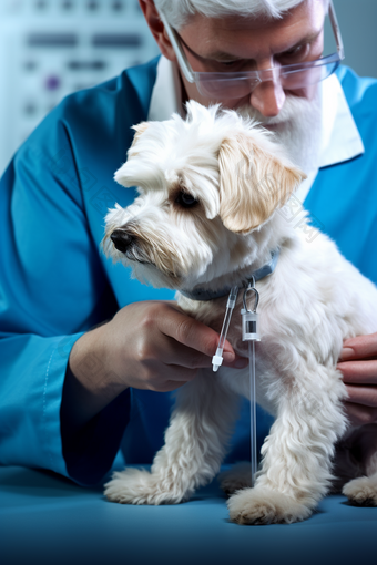 宠物医院动物疾病常规疫苗接种摄影图