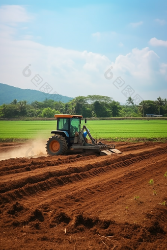 高标准农田建设推进农业环境生态乡村振兴耕地保护摄影图