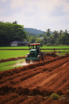高标准农田建设推进农业环境生态农田工程乡村振兴耕地保护摄影图