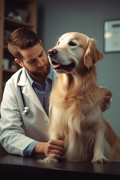 宠物医院动物疾病检查接种疫苗检验检查摄影图