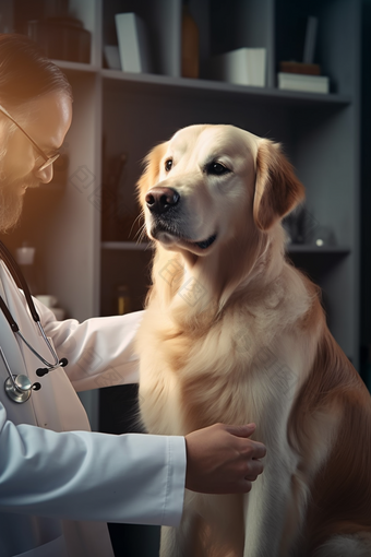 动物疾病检查接种疫苗检验医生检查摄影图