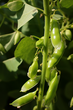 蔬菜蚕豆种植场景摄影图