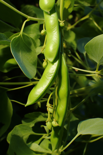 蚕豆种植蔬菜场景摄影图