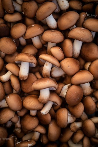 香菇食材加工摄影图