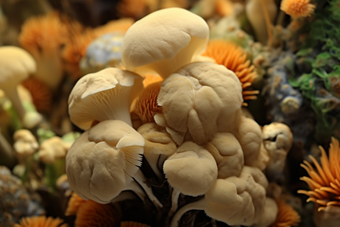 蘑菇种植场景摄影图