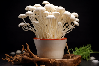 金针菇种植菌菇栽培场景摄影图
