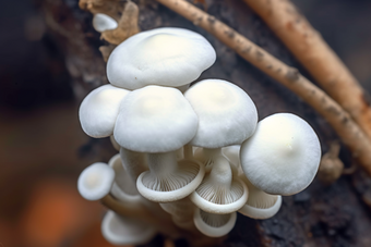 白蘑菇种植食用菇菌场景摄影图