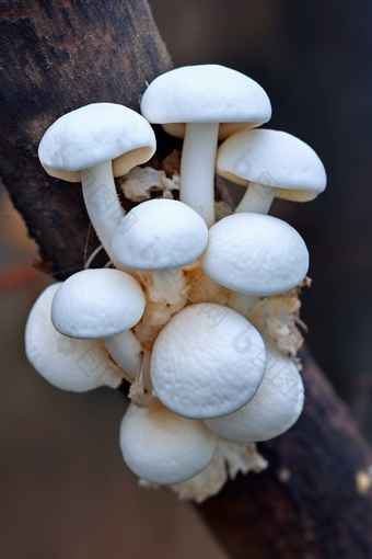 白蘑菇农业种植场景摄影图