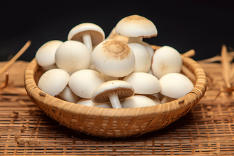 白蘑菇食材拍摄商业<strong>摄影美食</strong>烹饪健康食品