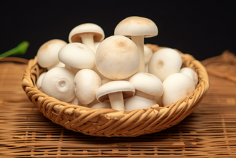 食材拍摄白蘑菇商业<strong>摄影美食</strong>烹饪菌类食材