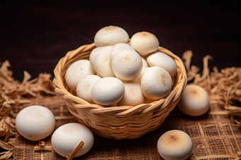 菌类食材白蘑菇商业摄影摄影图