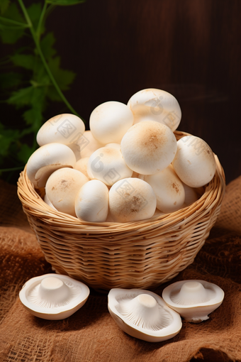 白蘑菇美食菜单商业摄影摄影图
