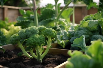 菜肴食材西兰花种植场景摄影图