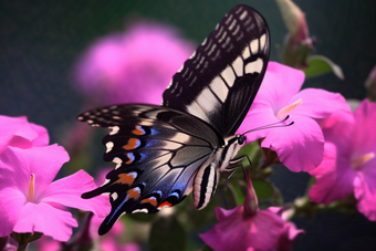 飞舞的益虫蝴蝶摄影图
