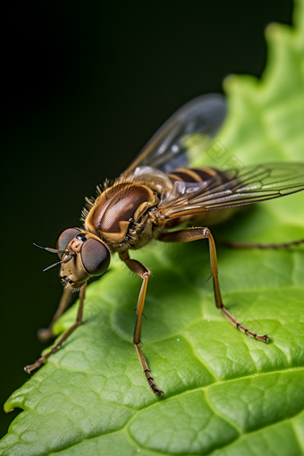 食虫虻昆虫摄影图