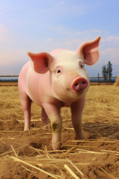 公猪养殖摄影图