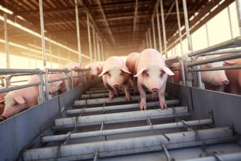 猪舍农场猪养殖摄影图