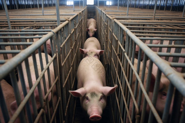 现代畜牧养殖化猪舍农场猪养殖摄影图