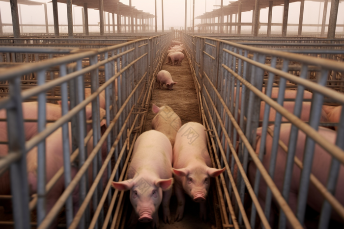农场畜牧猪舍环境猪圈猪养殖摄影图