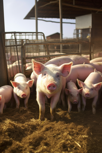 现代畜牧业猪场农场猪养殖环境猪圈农村养殖