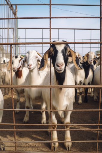 波尔山羊供应养殖场景摄影图