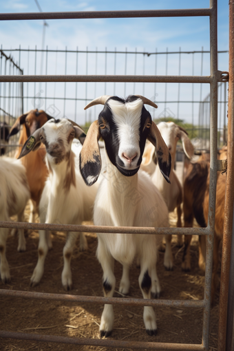 波尔山羊供应种羊养殖场景摄影图