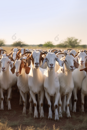 波尔山羊羊群肉羊供应摄影图
