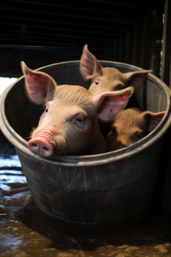 科技畜牧业养殖饲养猪圈消毒浸泡池摄影图