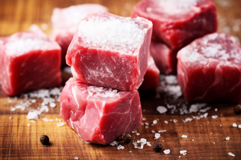 市场冷冻<strong>猪肉</strong>美食摄影图
