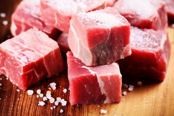 餐饮超市菜场肉类市场冷冻猪肉美食摄影图