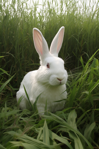 养殖肉兔新西兰兔摄影图