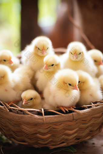 农场里的优质小鸡孵化摄影图