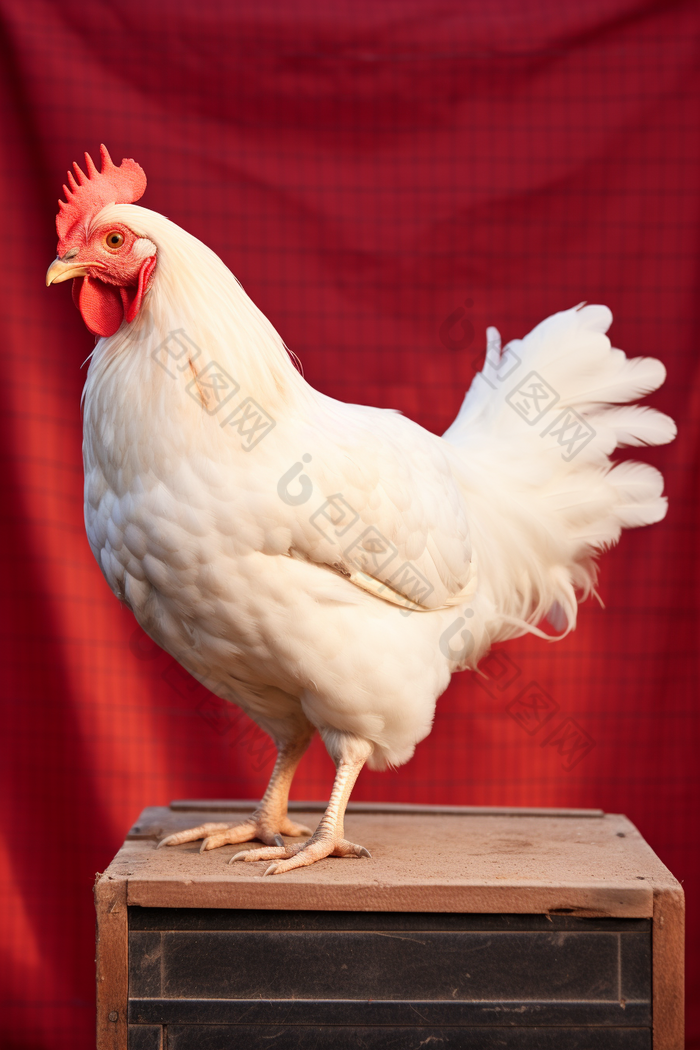 生态白羽肉鸡摄影图
