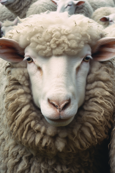 内蒙古细毛羊毛肉兼用摄影图