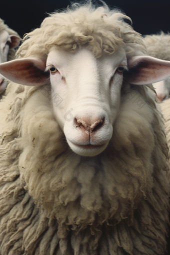 内蒙古细毛羊养殖产业摄影图