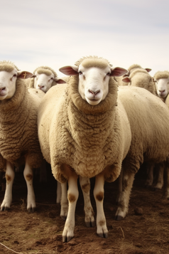 高品质细毛羊羊群摄影图