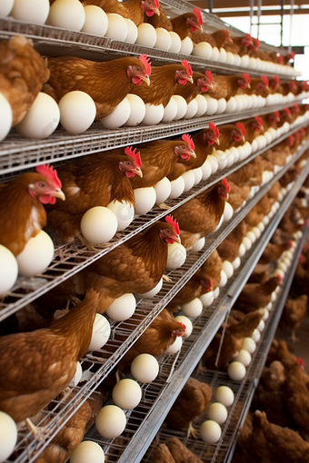 优质鸡蛋生产线摄影图