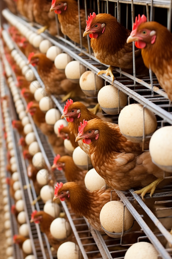 优质营养鸡蛋生产线摄影图