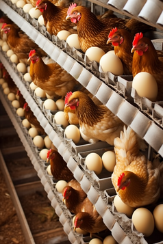鸡蛋供应生产线摄影图