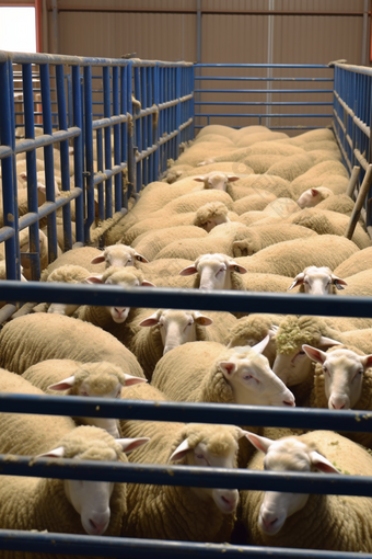 优质羊群标准化养殖<strong>基地</strong>摄影图