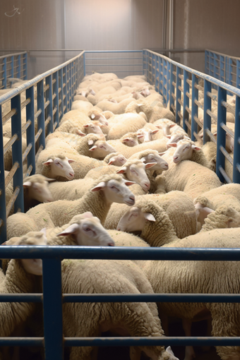 高品质羊群标准化养殖基地摄影图