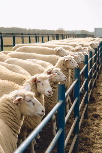 高品质专业羊群标准化养殖<strong>基地</strong>摄影图