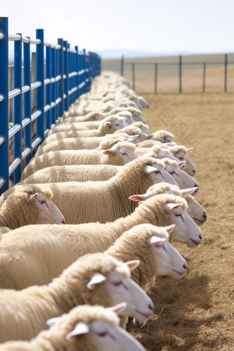 优质供应羊群标准化养殖基地摄影图