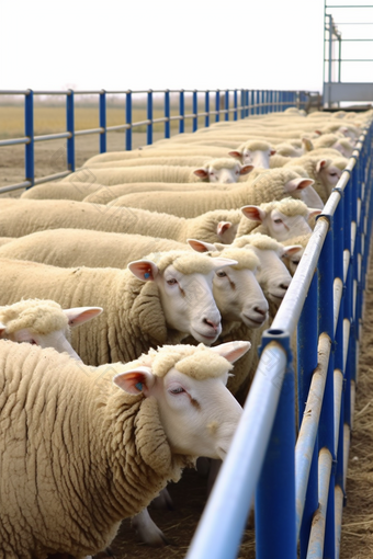 高品质供应羊群标准化养殖<strong>基地</strong>摄影图