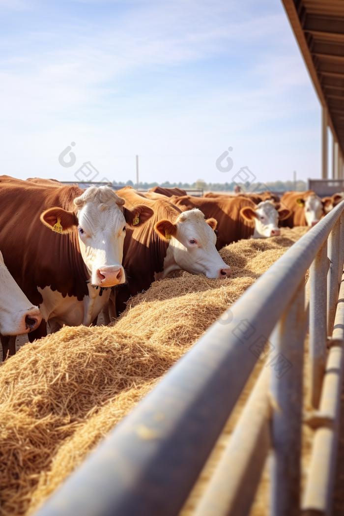 专业供应牛现代化养殖基地摄影图