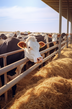 高品质牛培育现代化养殖基地摄影图